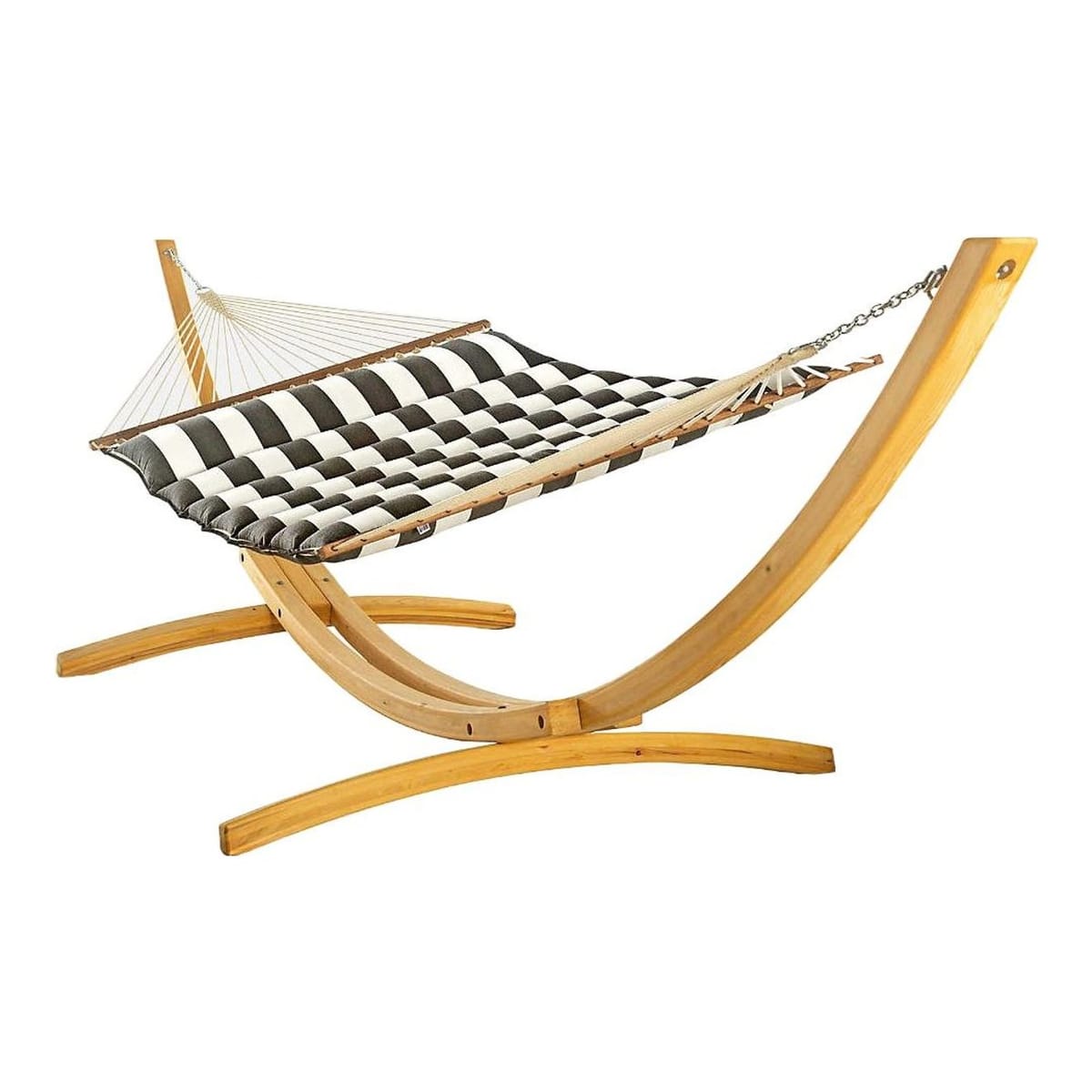 CRATE & BARREL - Pillowtop Stripe Outdoor Hammock with Stand