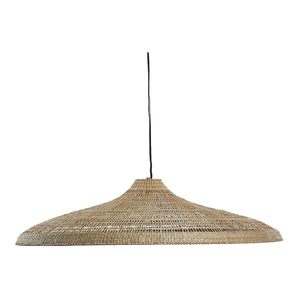 CRATE & BARREL | Nossa Wide Natural Woven Pendant Light