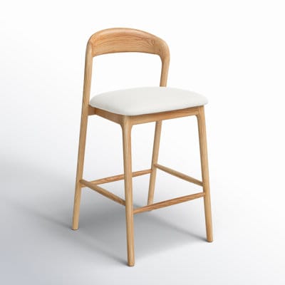 ALLMODERN | Celestia Upholstered Solid Wood Counter Stool