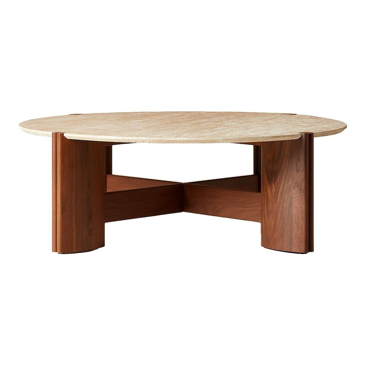 LAWSON-FENNING - Tule Round Walnut Wood Coffee Table