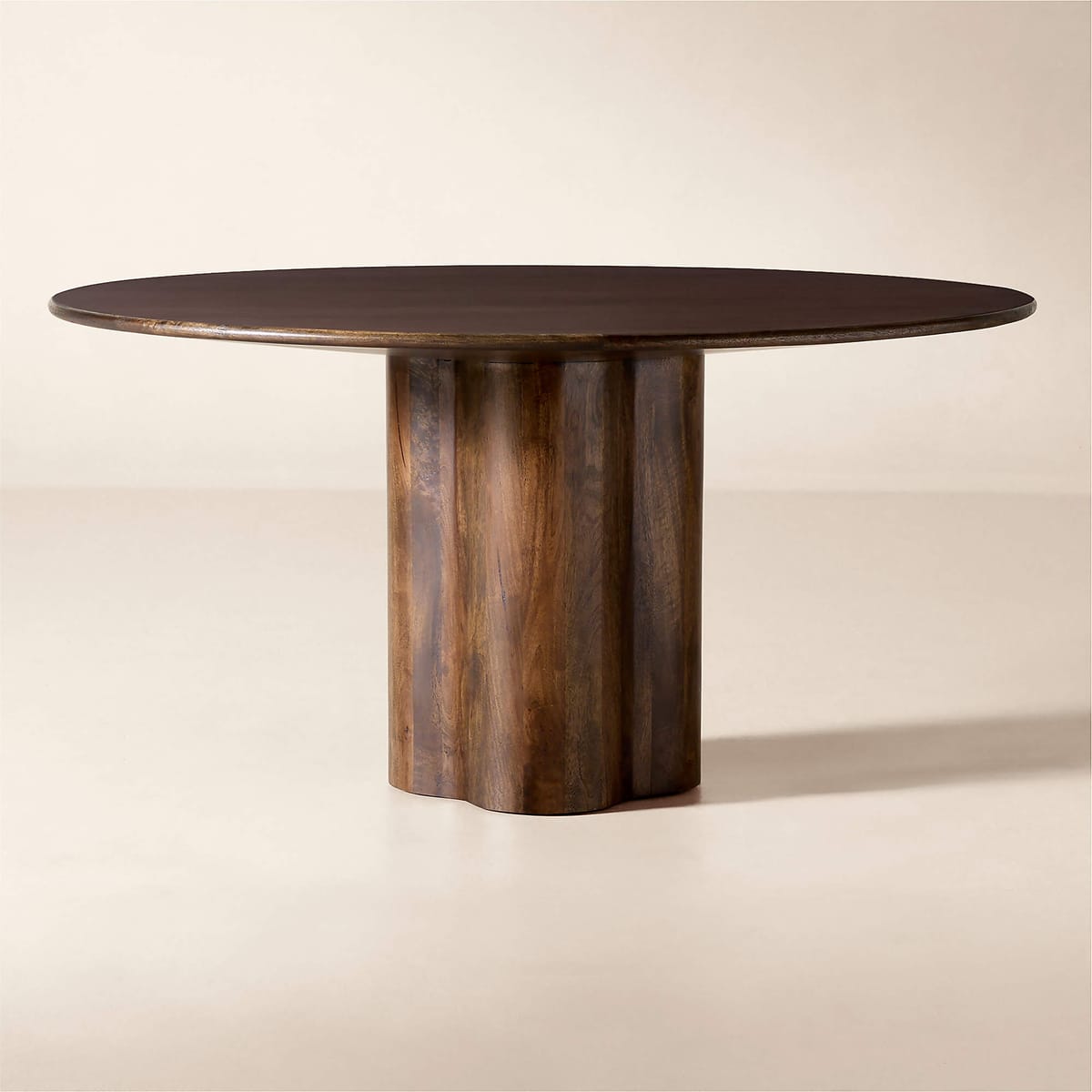 CB2 - Viggo 60 Round Dark Mango Wood Dining Table