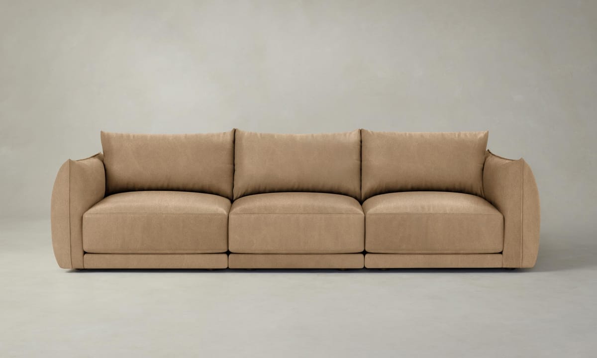 MAIDEN HOME | The Jones Modular Sectional - Tuscan Leather Camel