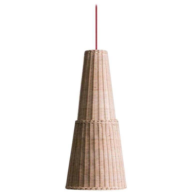 Bottega Intreccio Woven Wicker Caratteri, Seia 66 Pendant Lamp, By M. Bernabei