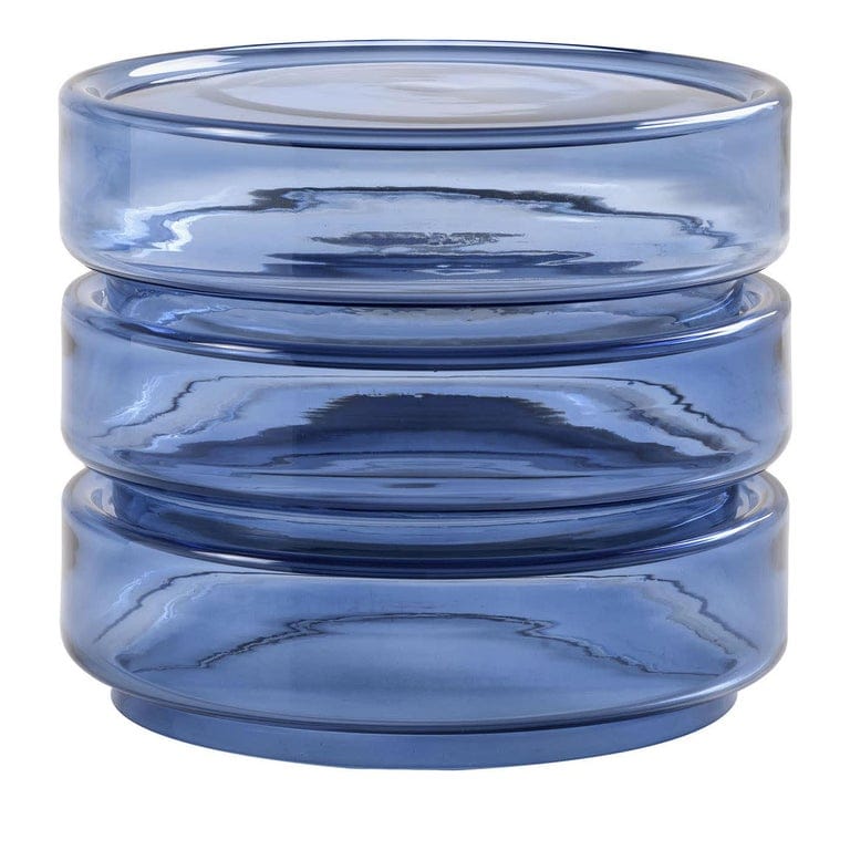Set Of 3 Stack 880 Blue Modular Glass Coffee Table By Niccolã² Devetag