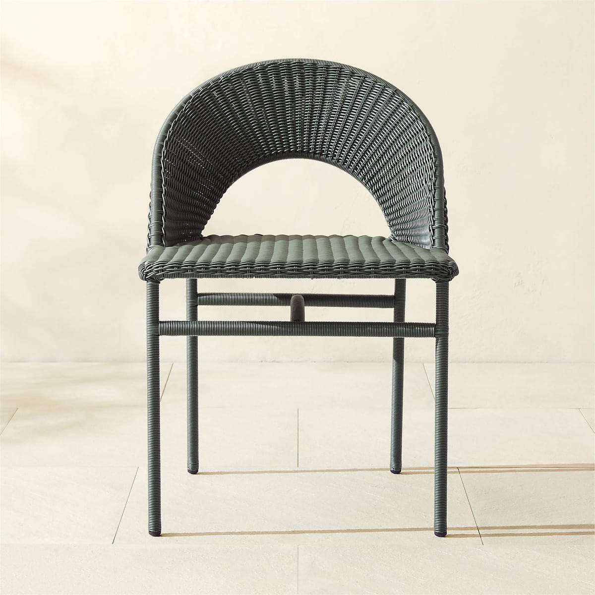 MERMELADA ESTUDIO - Arly All-Weather Rattan Outdoor Dining Chair, Set of 4