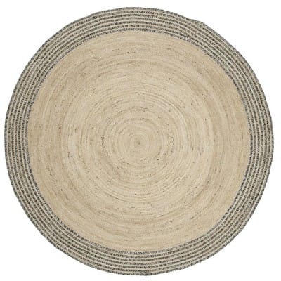Cape Cod Cap204 Hand Woven Area Rug - Ivory/steel Grey - 5' Round - Safavieh.