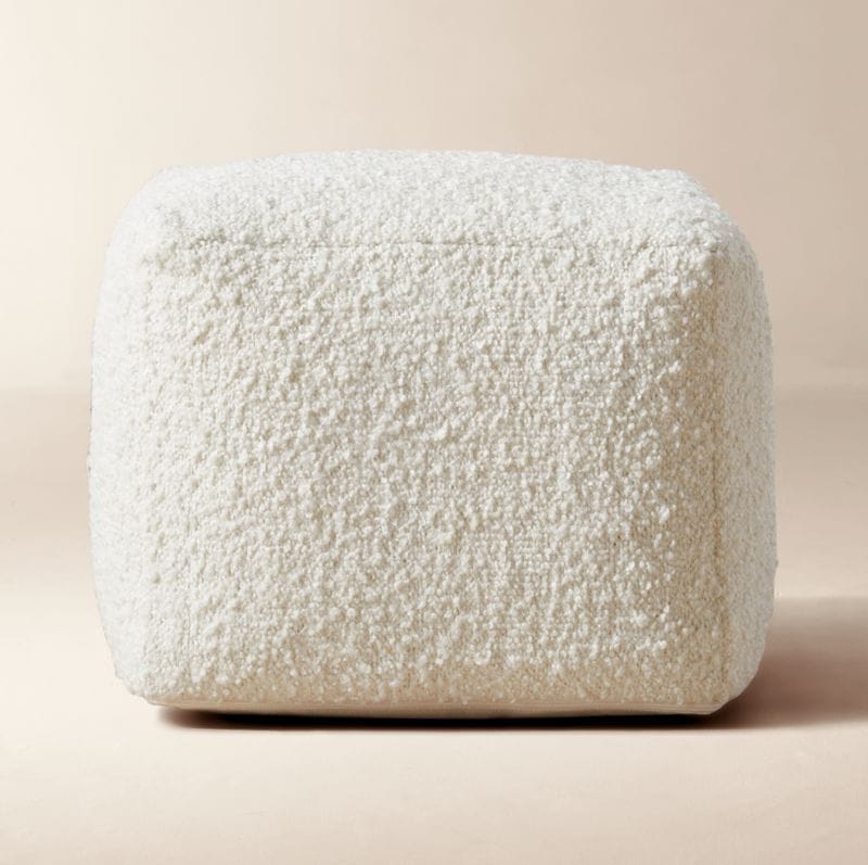 Boucle Ivory Pouf