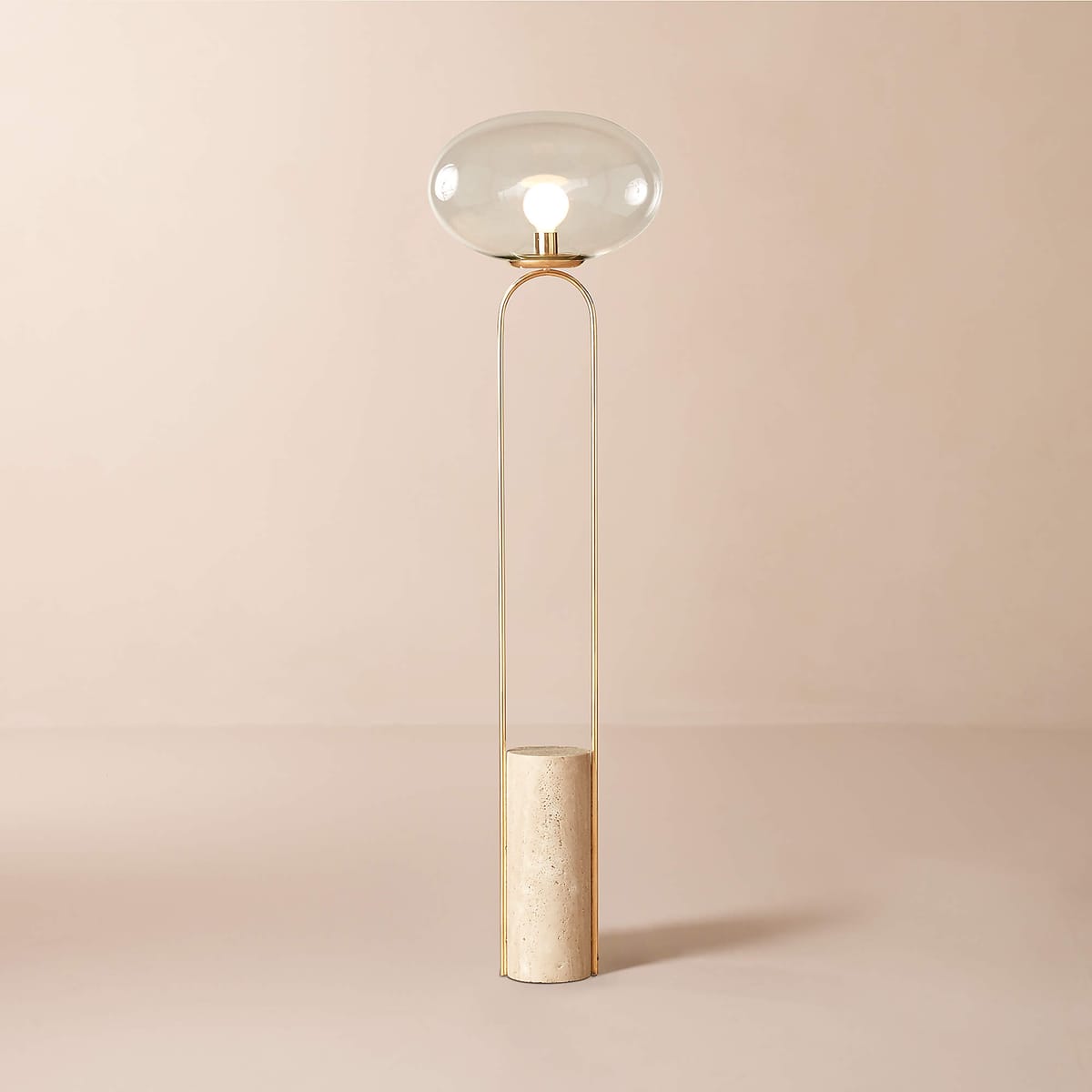 Polo Travertine Floor Lamp