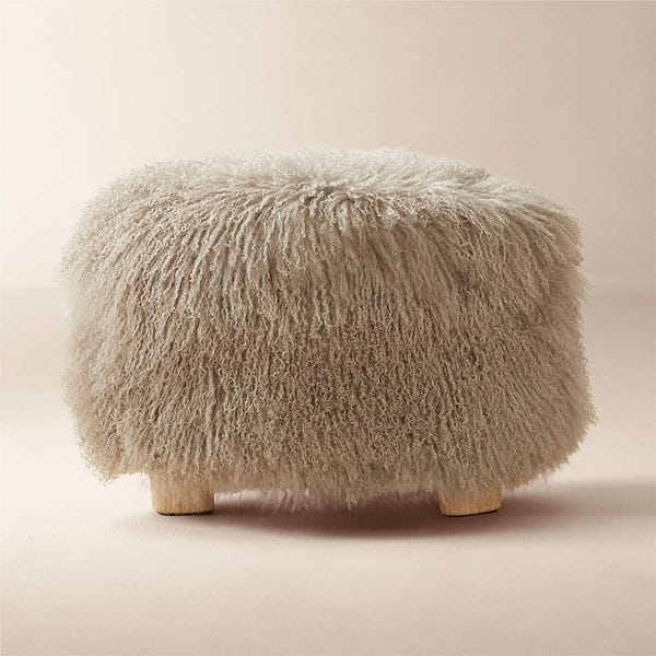 CB2 | Bozzi Mongolian Sheepskin Ottoman