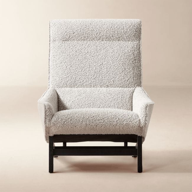 Grosseto Peppered Grey Boucle Lounge Chair By Gianfranco Frattini
