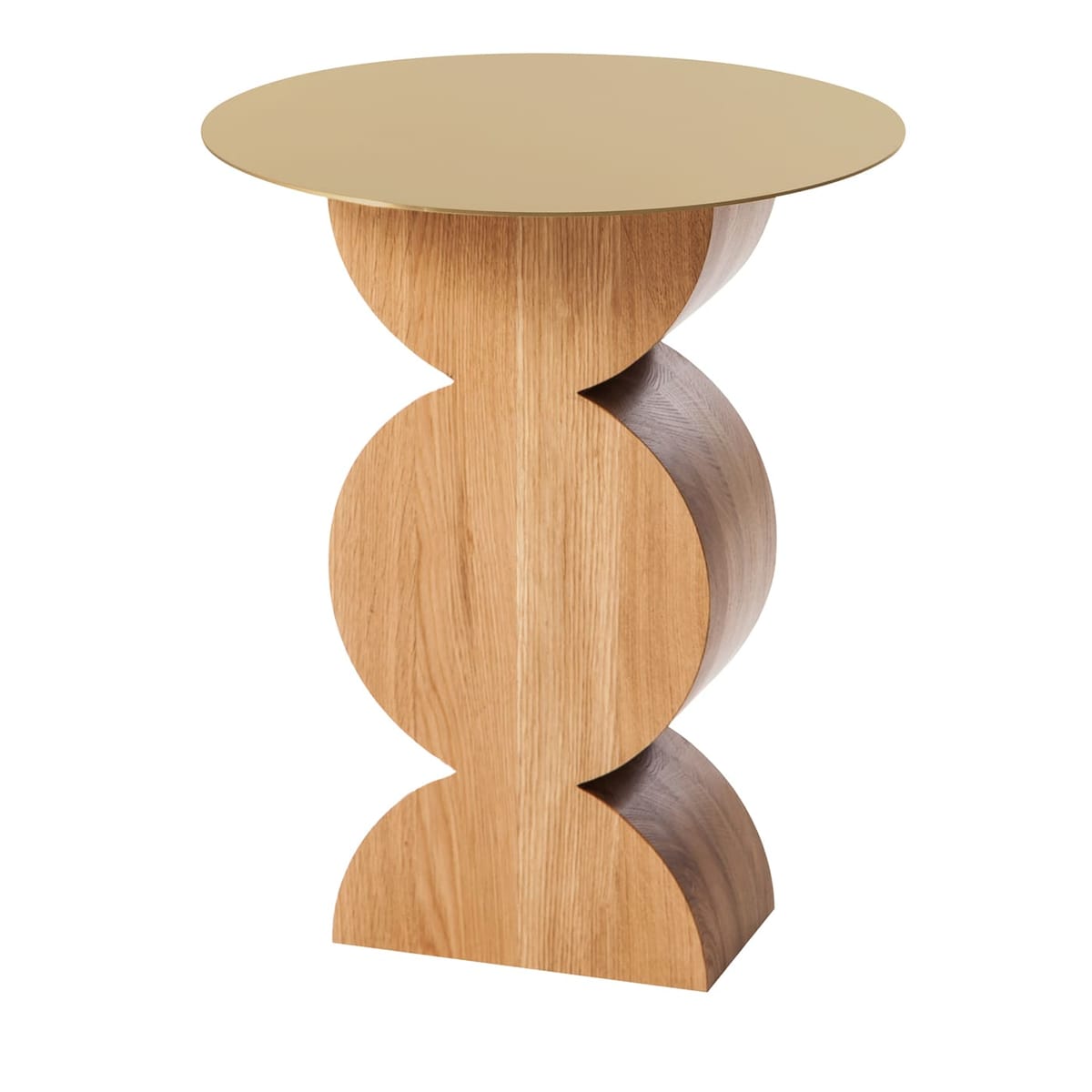 Constantin Waxed Oak & Brass Side Table