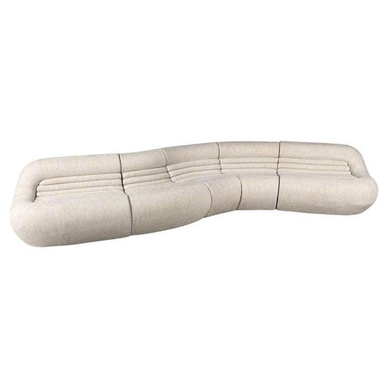 Italian Modern White Sofa Carrera By de Pas D'urbino Lomazzi B&b, 1970s