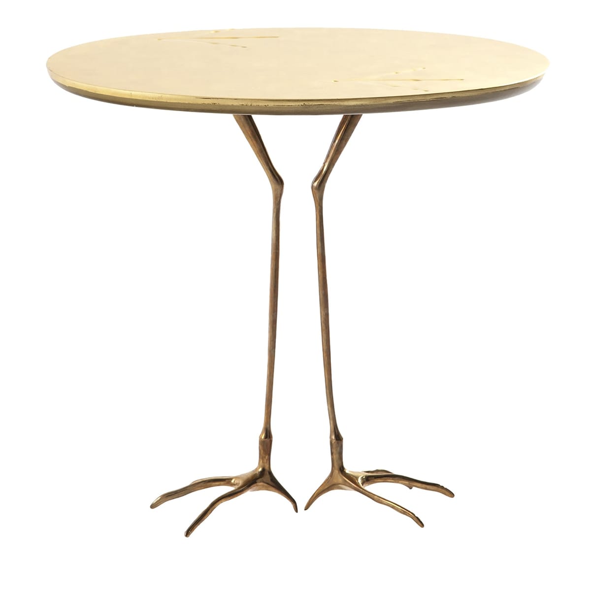 Traccia Gold Metal Side Table