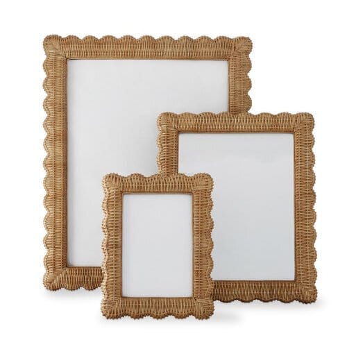 AERIN x Williams Sonoma Home Wicker Scalloped Gallery Picture Frames
