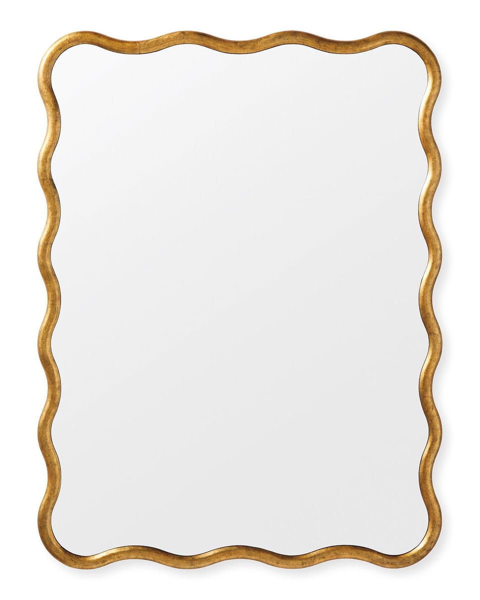 Wave Rectangular Mirror