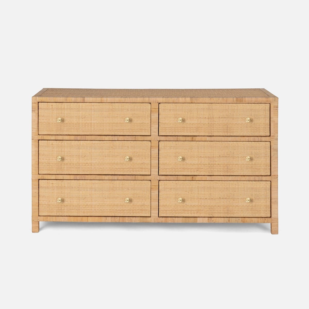 Isla Minimalist Peeled Rattan Dresser