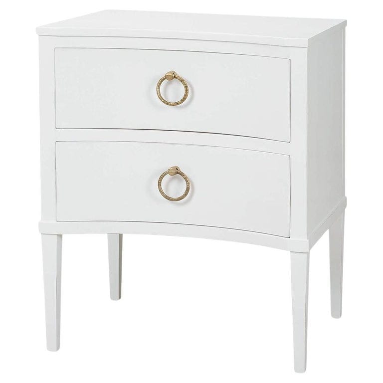 Painted White Neo Classic Incurved Nightstand
