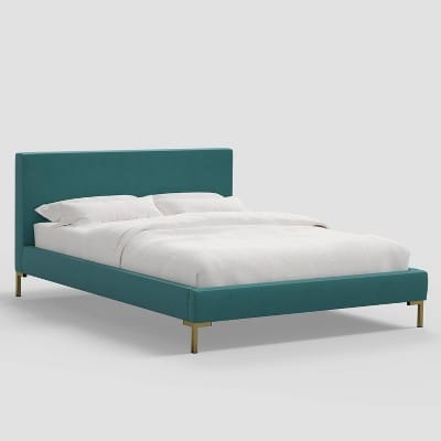 Skyline Furniture Twin Washington Platform Bed Velvet Baylon