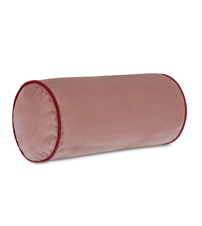 Uma Velvet Bolster In Pink
