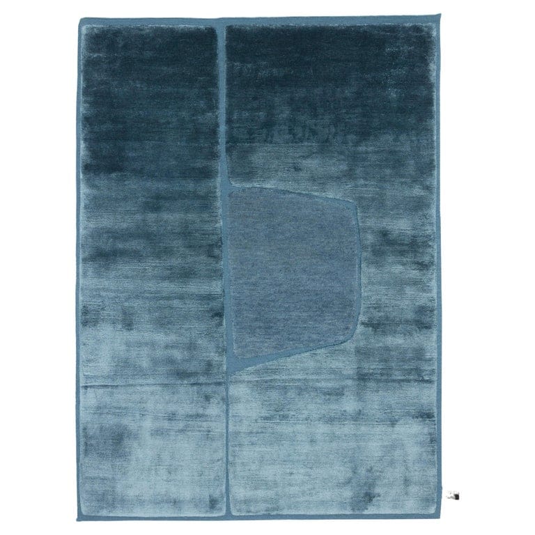CC-TAPIS - Cut Out Monocromo Rug in Petrol