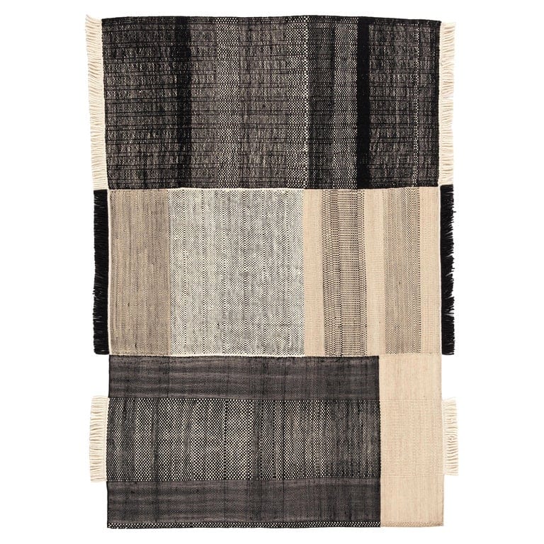Extra Large 'tres' Hand-Loomed Wool Dhurrie Rug For Nanimarquina