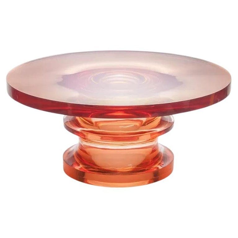 Modern Echo Coffee Table In Orange, Translucent Polyurethane Resin, Ian Cochran