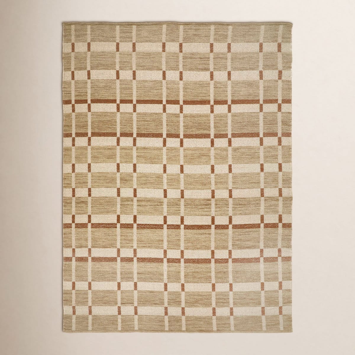 Block Flatweave Wool Indoor Rug-150850236