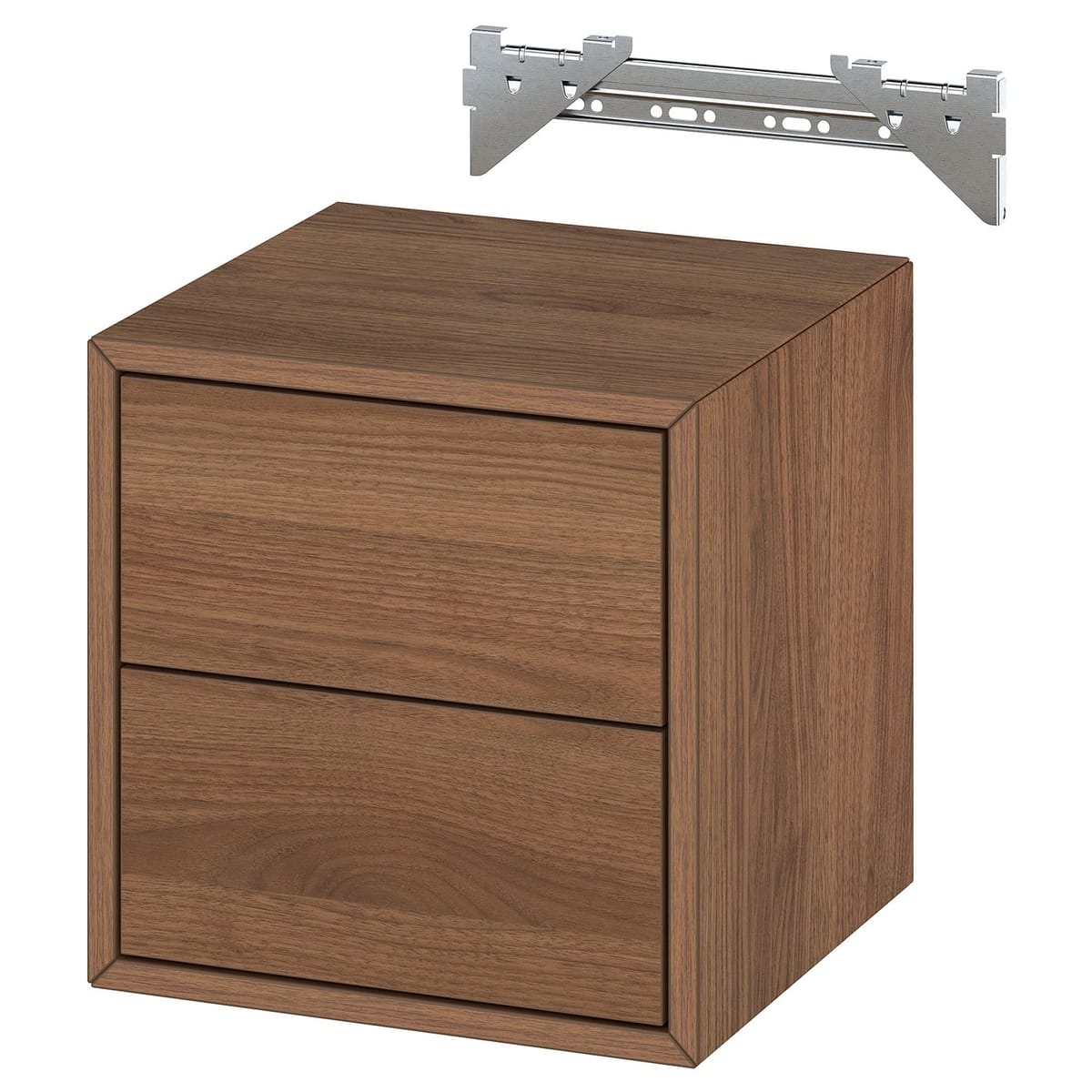 Eket Gabinete de Pared+2 Cajones - Marrón Efecto de Nogal 13 3/4x13 3/4x13 3/4 "