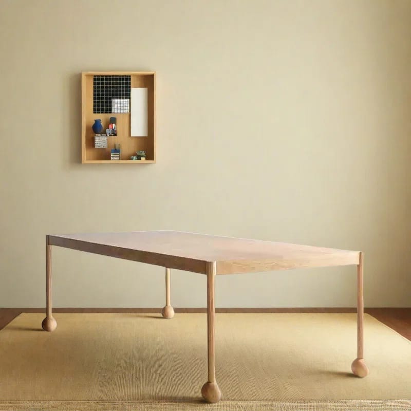 Durable Ash Wood Dining Table.