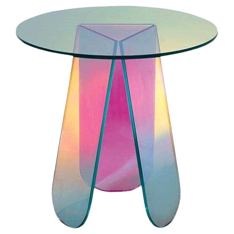 Shimmer Circular Large Low Table, By Patricia Urquiola For Glas Italia In Stock
