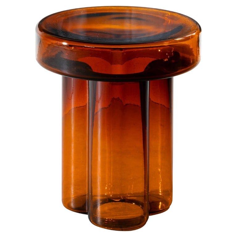 Soda Blown Murano Glass High Coffee Table In Amber By Yiannis Ghikas