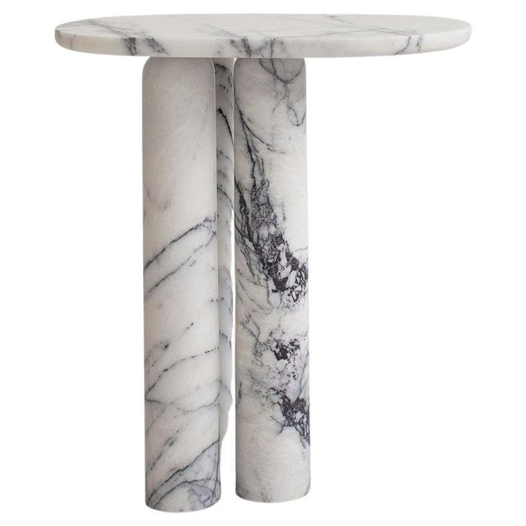Trio No 3 White Lilac Side Table