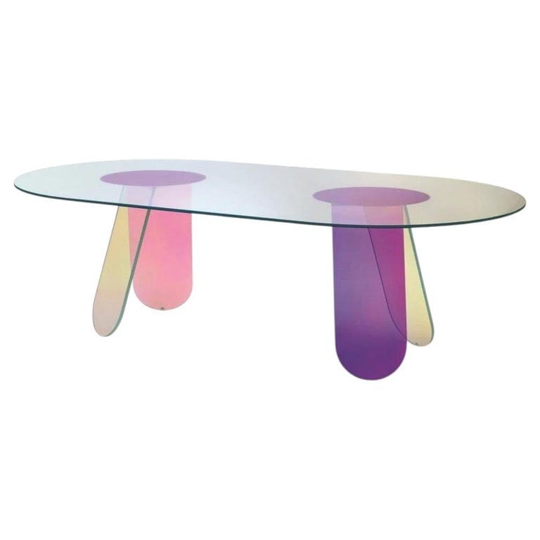 Glas Italia Shimmer Oval Table 180 Cm (70.9 In) In Glass By Patricia Urquiola