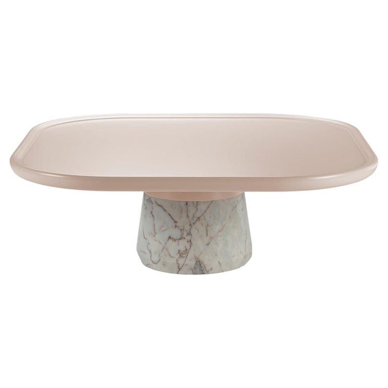 MAMBO UNLIMITED IDEAS - Portuguese Center Table Poppy with pink top and white Marble base