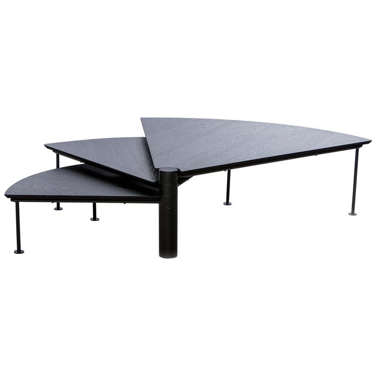 Adaptable Fan Coffee Table In Steel And Wood By Tiago Curioni