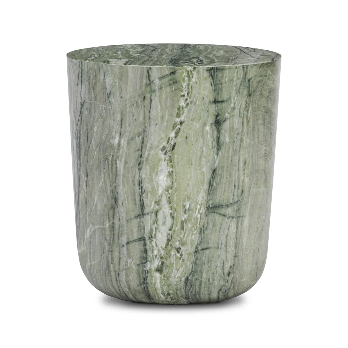 Dorset Reinforced Cement Side Table with Faux Marble Finish