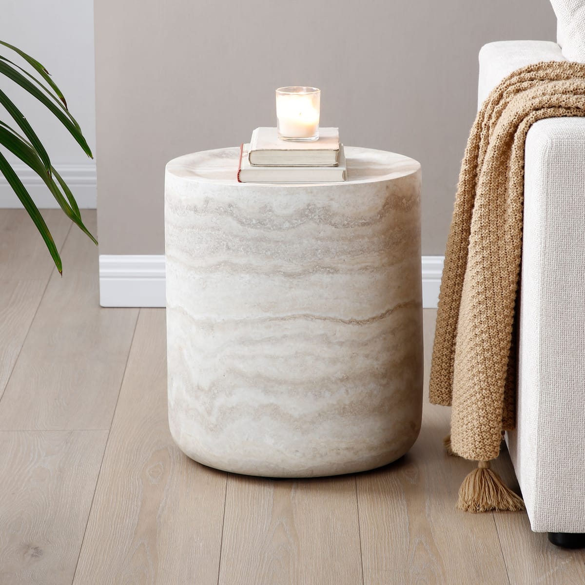 Gracie Oaks Drum End Table With Round Top & Reviews