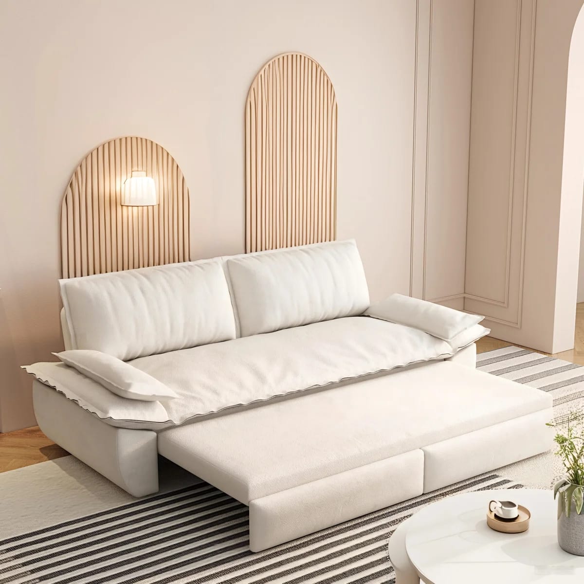 73.2"Wide Queen Pull Out Sofa Bed 3-in-1 Convertible Multi-Functional Couch with 2 Soft Pillows and Stylish Loveseat
By
Latitude Run®