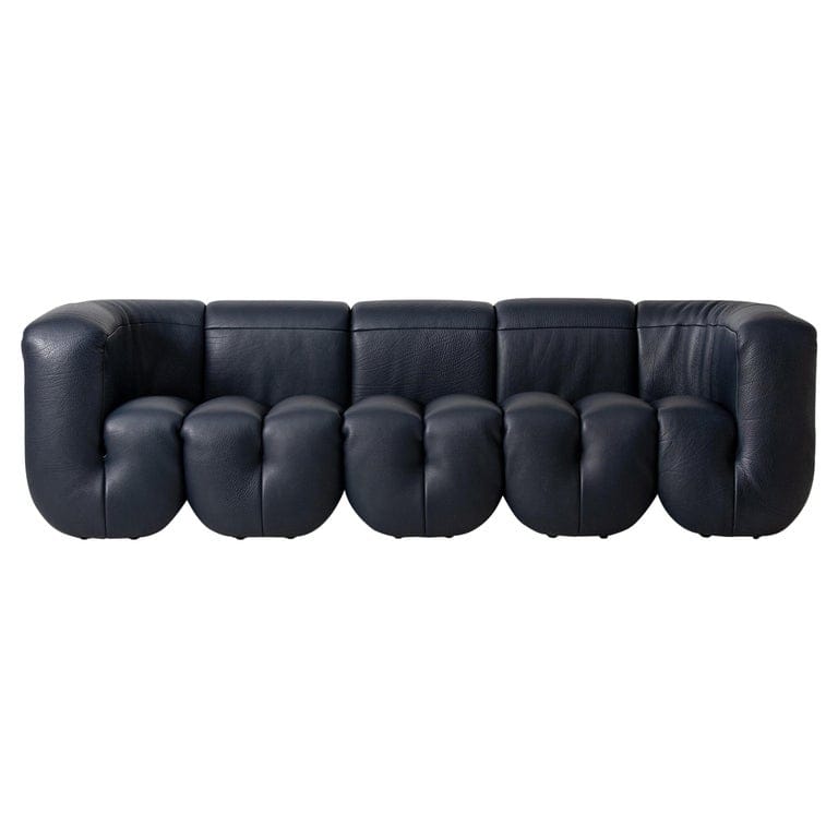 De Sede Ds-707 Sofa In Black Club Leather Upholstery By Philippe Malouin