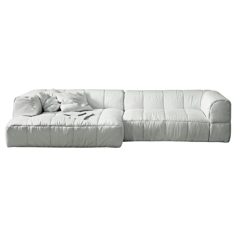 Arflex Strips Modular Sofa S3 In White Fabric And Aluminium Feet By Cini Boeri