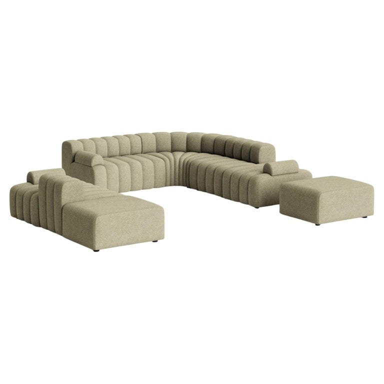 'studio' Sofa By Norr11, Modular Sofa, Setup 5, Green
