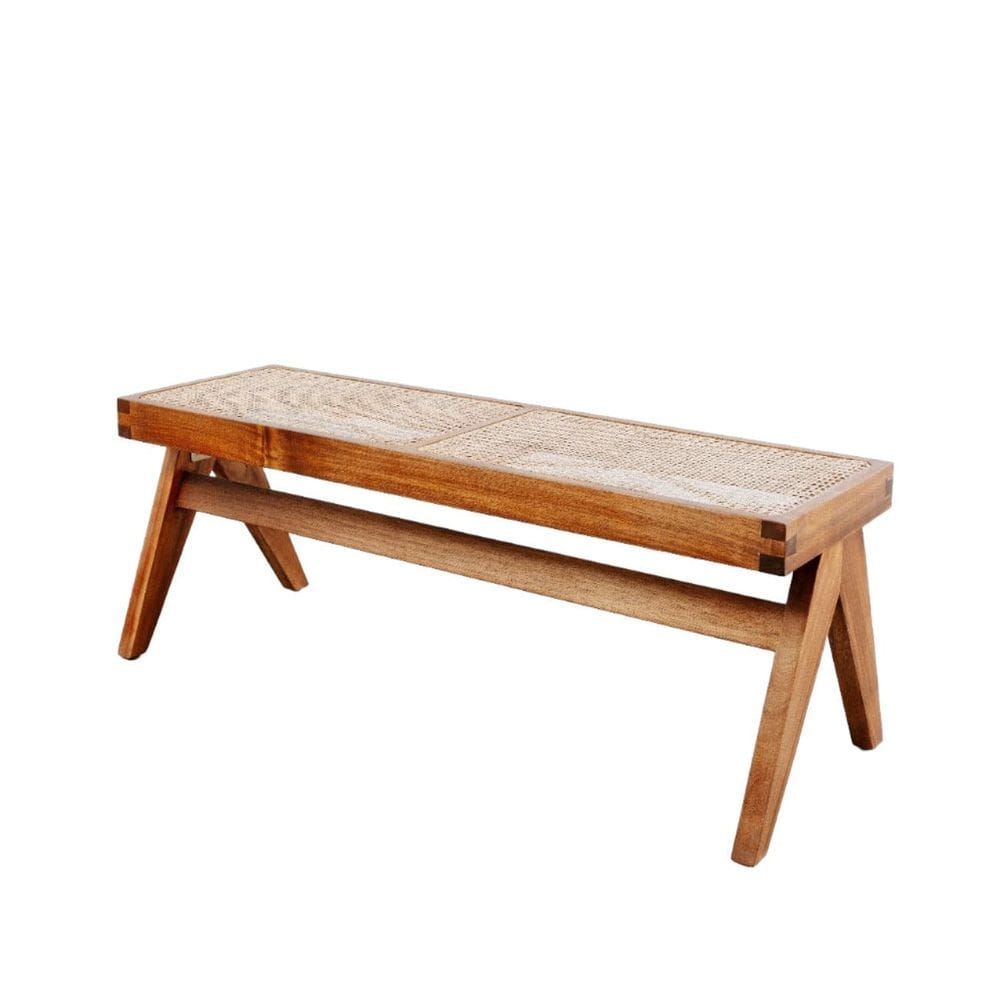 Jeanneret Hand Woven Bench - Narrow