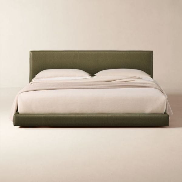 Facade Leather Upholstered California King Bed