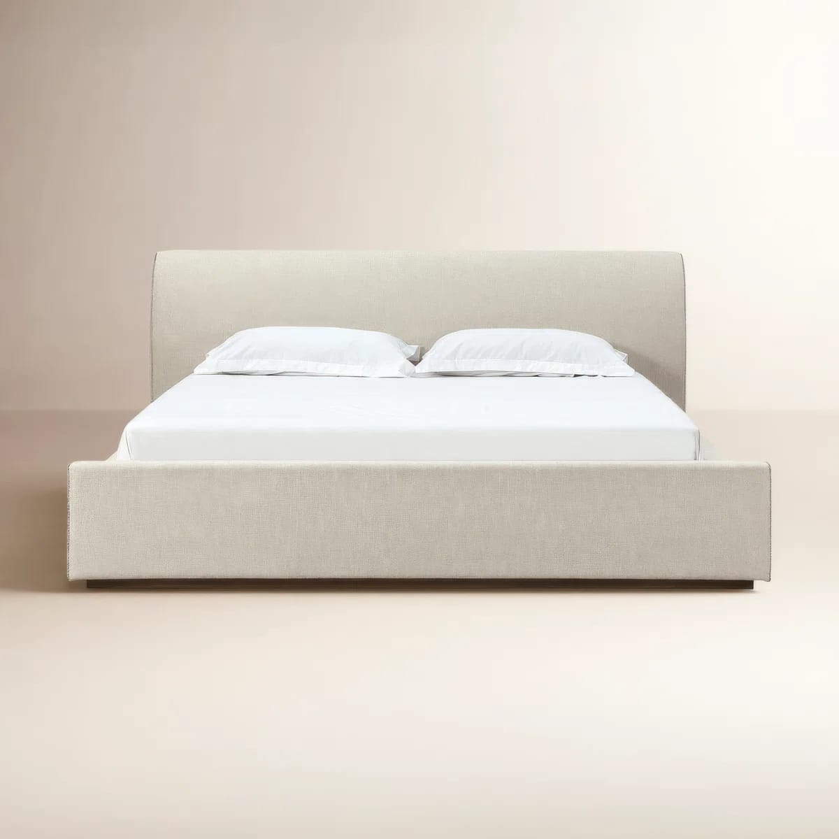 Linen Upholstered Platform Bed