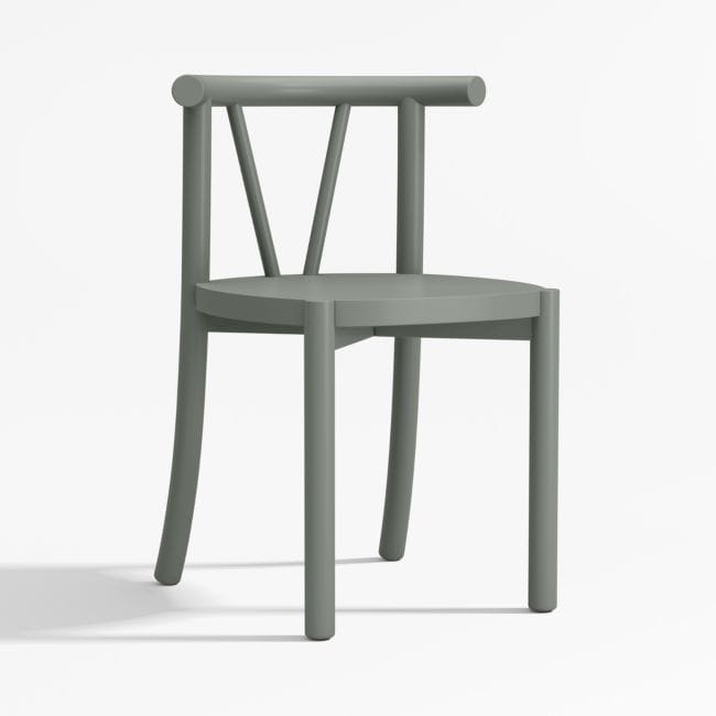 CRATE & BARREL | Classic Wood Kids Play Chair - Green