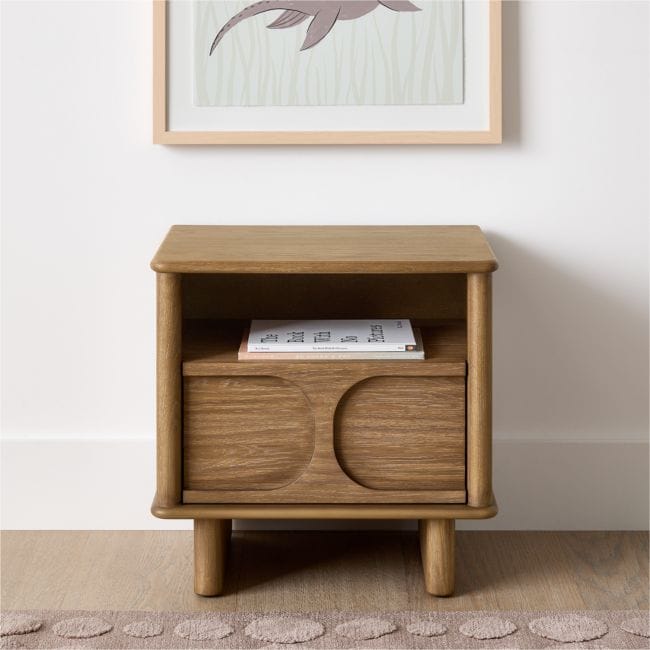 Wes Wood Nightstand with Drawer