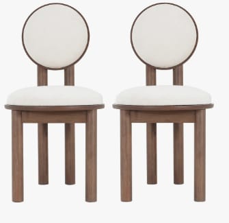Thaddeus Mid-Century Modern Fabric Upholstered Round Back Dining Chairs With Rubberwood Frame (Set of 2)
By
Latitude Run®
