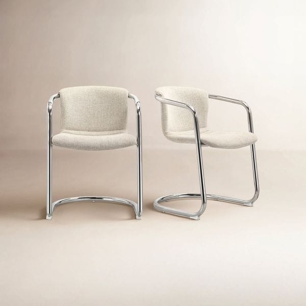 Higbee Upholstered Dining Chair with Chrome Frame (Set of 2)
By
AllModern