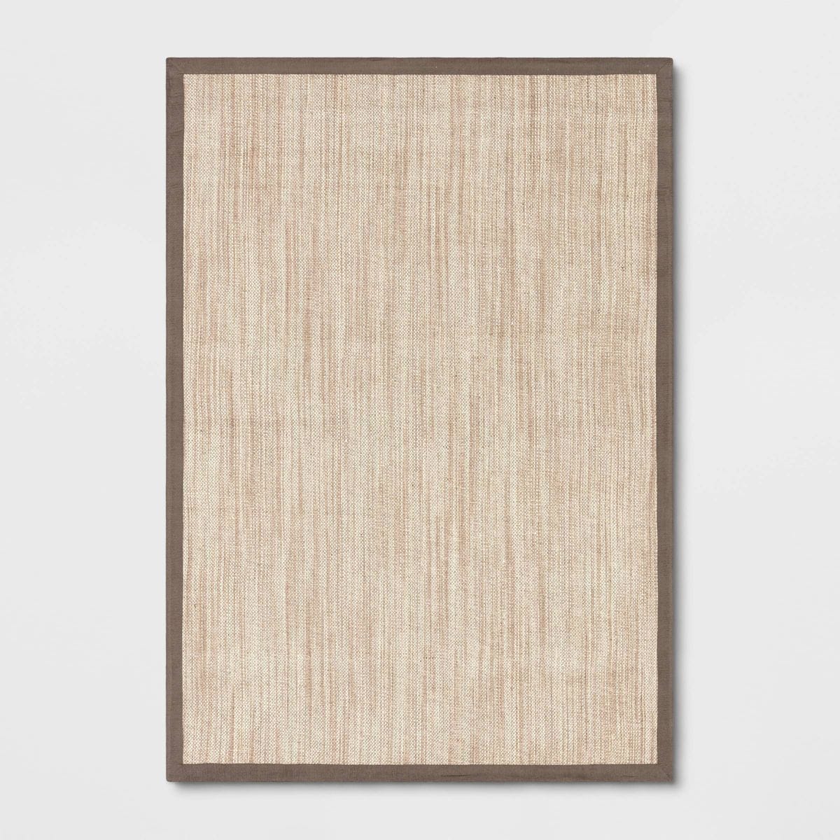 7'x10' Solid Woven Boarder Area Rug Tan - Threshold™