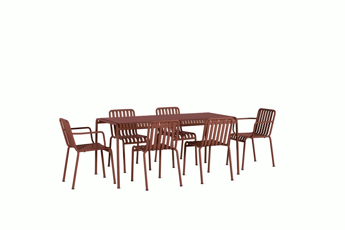 DESIGN WITHIN REACH - Palissade Dining Set, 4 Side Chairs & 2 Armchairs